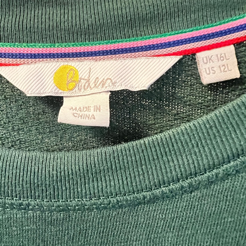 Boden Mabel Green Sweatshirt Dress *St. Patrick’s Day - Picture 6 of 6